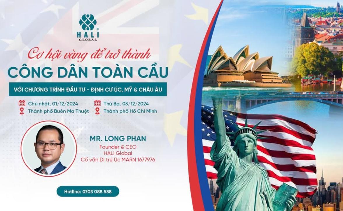 CƠ HỘI VÀNG ĐỂ TRỞ THÀNH CÔNG DÂN TOÀN CẦU VỚI CHƯƠNG TRÌNH ĐỊNH CƯ ÚC, MỸ &amp; CHÂU ÂU.