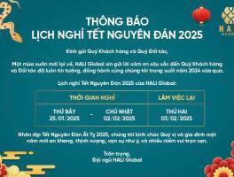 THÔNG BÁO LỊCH NGHỈ TẾT NGUYÊN ĐÁN 2025