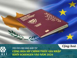 TIN VUI CHO NHÀ ĐẦU TƯ: CỘNG HÒA SÍP CHÍNH THỨC GIA NHẬP KHỐI SCHENGEN VÀO NĂM 2026!