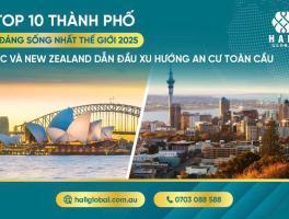 TOP 10 THÀNH PHỐ ĐÁNG SỐNG NHẤT THẾ GIỚI 2025 – ÚC VÀ NEW ZEALAND DẪN ĐẦU XU HƯỚNG AN CƯ TOÀN CẦU