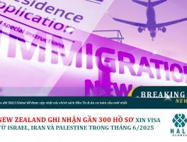 NEW ZEALAND GHI NHẬN GẦN 300 HỒ SƠ XIN VISA TỪ ISRAEL, IRAN VÀ PALESTINE TRONG THÁNG 6/2025