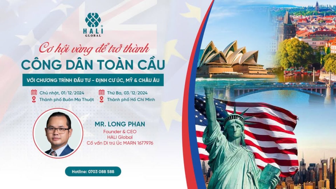 CƠ HỘI VÀNG ĐỂ TRỞ THÀNH CÔNG DÂN TOÀN CẦU VỚI CHƯƠNG TRÌNH ĐỊNH CƯ ÚC, MỸ &amp; CHÂU ÂU.