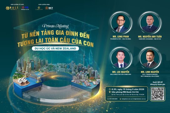 PRIVATE MEETING DU HỌC “TỪ NỀN TẢNG GIA ĐÌNH ĐẾN TƯƠNG LAI TOÀN CẦU CỦA CON”