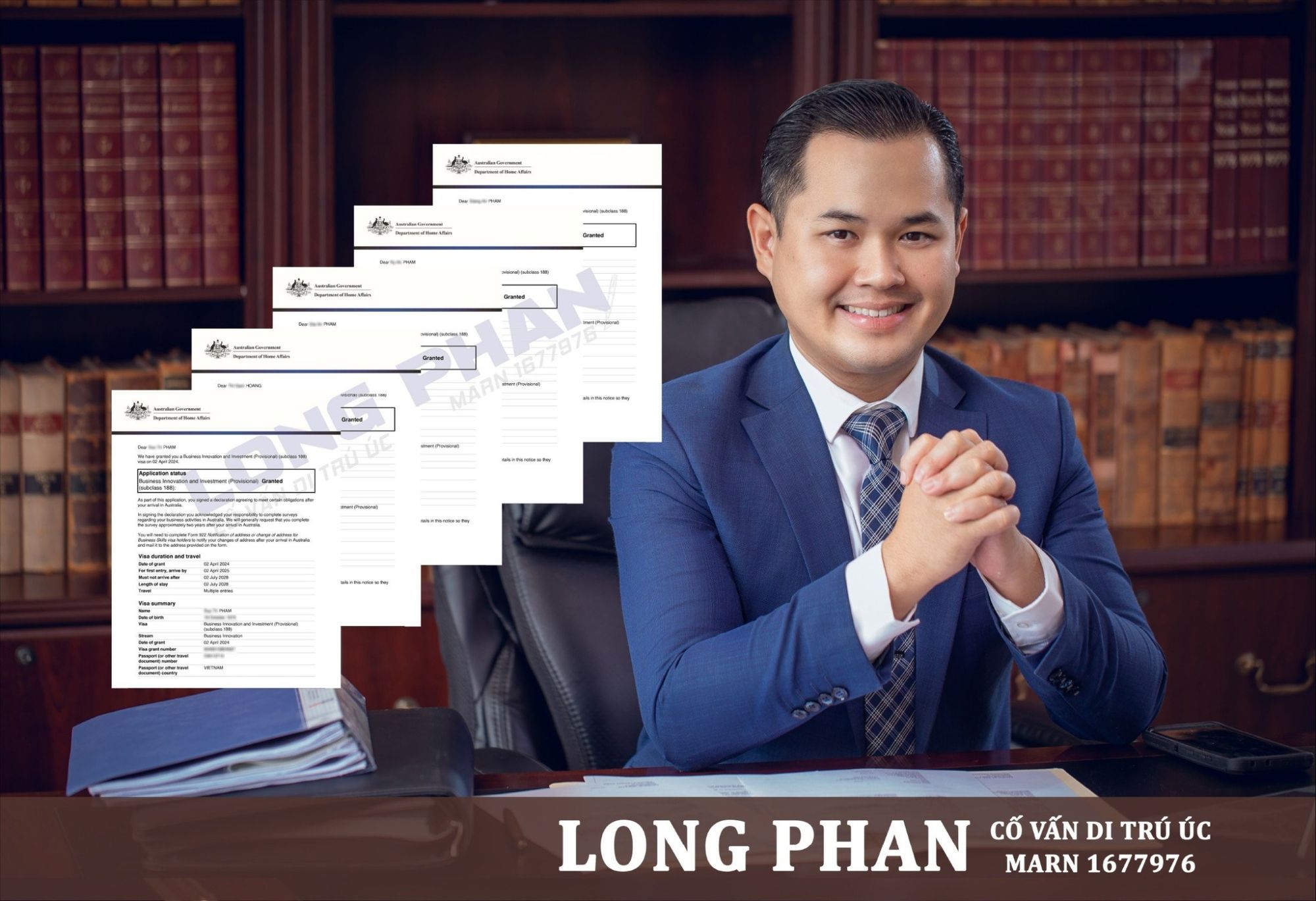 CHÚC MỪNG GIA ĐÌNH ANH ĐỨC ĐÃ ĐƯỢC BỘ NỘI VỤ ÚC CẤP VISA TẠM TRÚ 188A