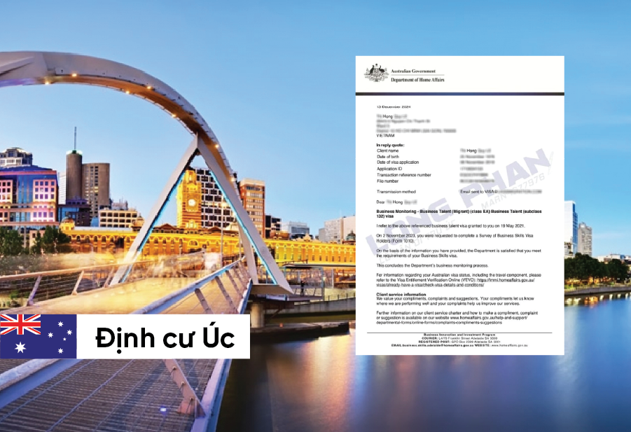 CHÚC MỪNG GIA ĐÌNH CHỊ THANH HOÀN THÀNH CAM KẾT VISA 132A – DIỆN LỊCH SỬ KINH DOANH