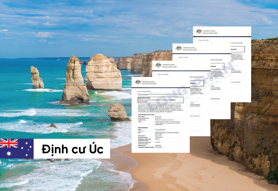 CHÚC MỪNG GIA ĐÌNH CHỊ LỆ ĐÃ ĐƯỢC BỘ NỘI VỤ ÚC CẤP VISA THƯỜNG TRÚ 132A