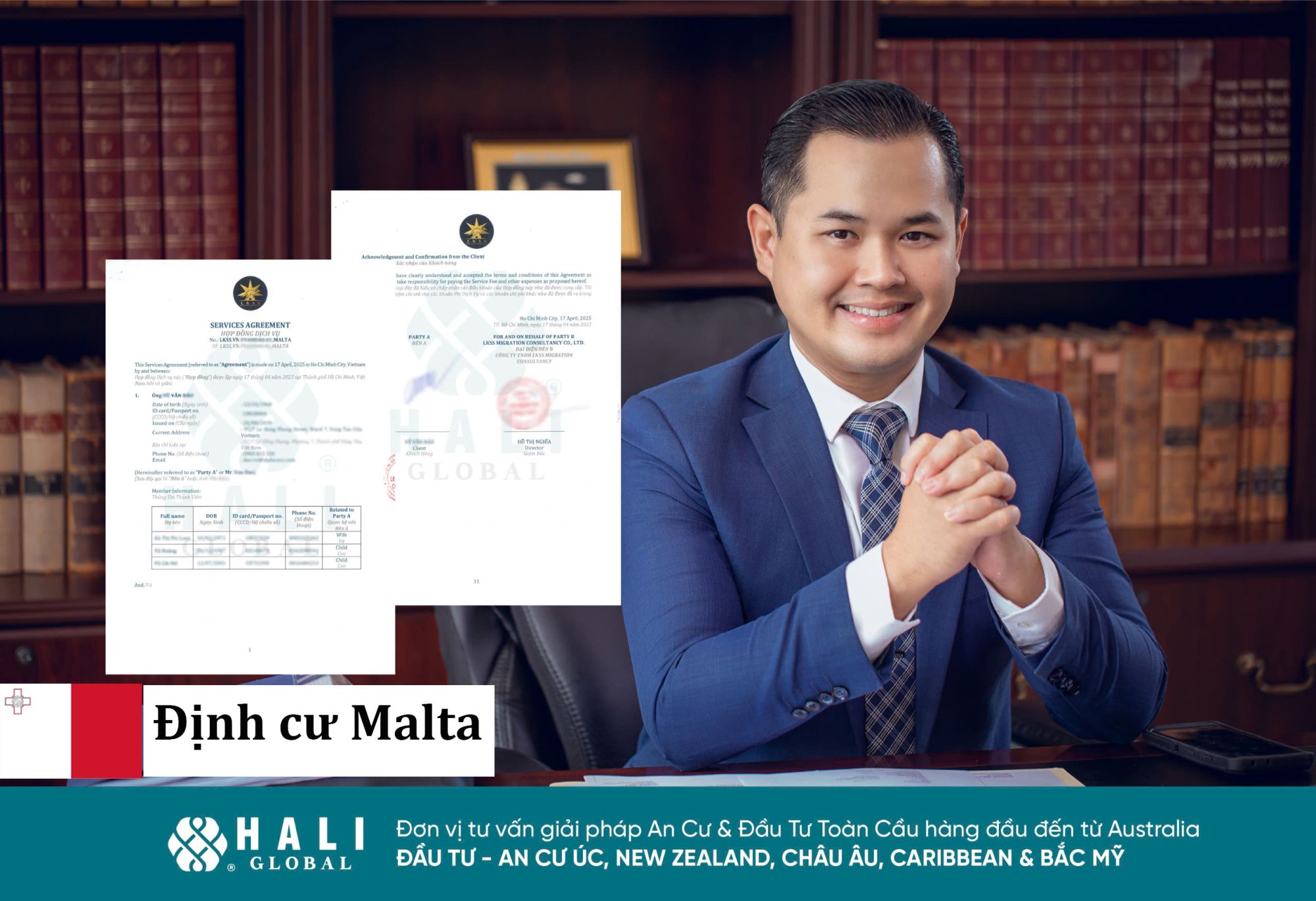 TRÂN TRỌNG CẢM ƠN ANH VĂN ĐÃ TIN TƯỞNG LỰA CHỌN ĐỒNG HÀNH CÙNG HALI GLOBAL TRÊN HÀNH TRÌNH ĐẦU TƯ LẤY THẺ THƯỜNG TRÚ MALTA