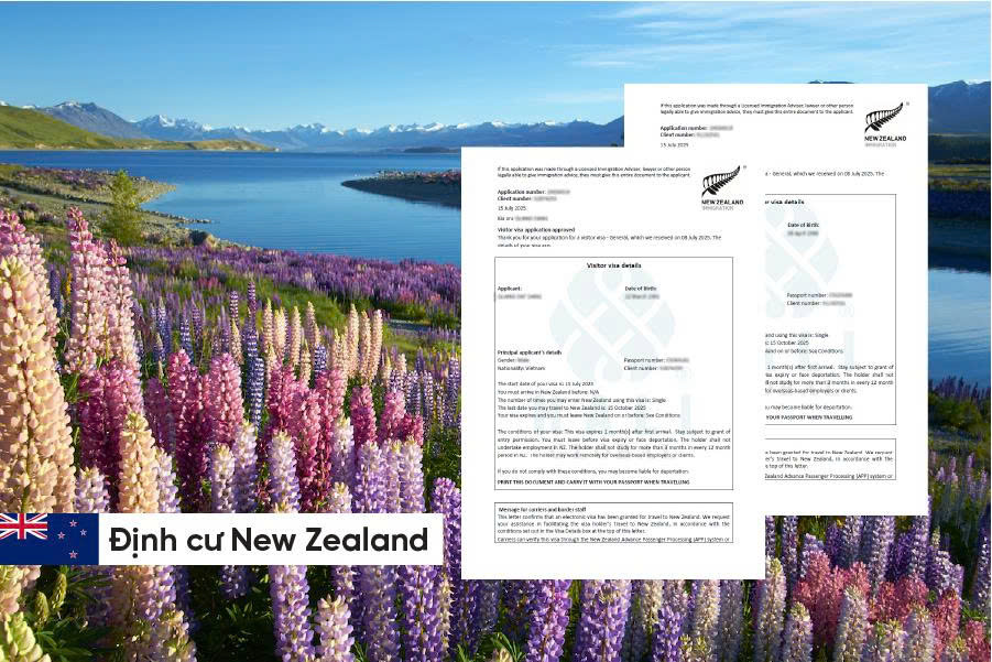 CHÚC MỪNG QUÝ KHÁCH HÀNG NHẬN ĐƯỢC VISA DU LỊCH NEW ZEALAND!