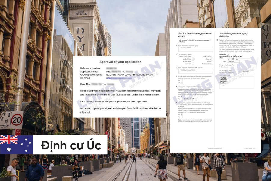 CHÚC MỪNG GIA ĐÌNH CHỊ THU ĐƯỢC TIỂU BANG NEW SOUTH WALES BẢO LÃNH VISA THƯỜNG TRÚ 888B – DIỆN NHÀ ĐẦU TƯ TRONG THỜI GIAN KỶ LỤC CHƯA ĐẦY 20 GIỜ