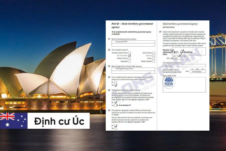 CHÚC MỪNG GIA ĐÌNH CHỊ NGUYỆT NHẬN THƯ BẢO LÃNH VISA THƯỜNG TRÚ 888A – DIỆN KINH DOANH ĐỔI MỚI TỪ TIỂU BANG NEW SOUTH WALES