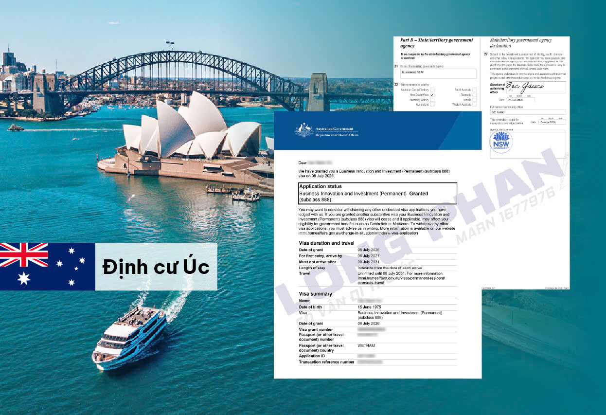 CHÚC MỪNG GIA ĐÌNH CHỊ HÒA NHẬN VISA THƯỜNG TRÚ 888B VÀ GIA ĐÌNH ANH HẢI NHẬN BẢO LÃNH TIỂU BANG NEW SOUTH WALES