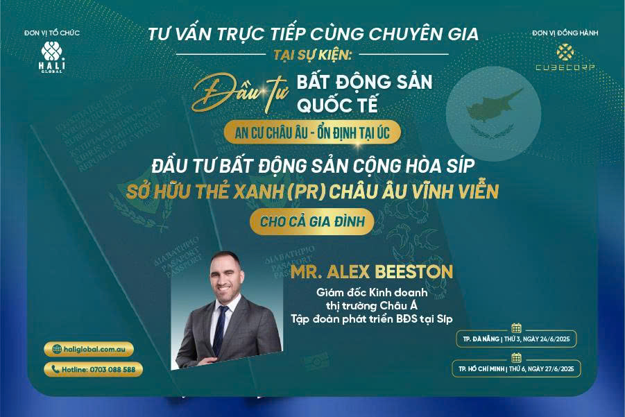 ĐẦU TƯ BẤT ĐỘNG SẢN CỘNG HOÀ SÍP SỞ HỮU THẺ XANH (PR) CHÂU ÂU VĨNH VIỄN